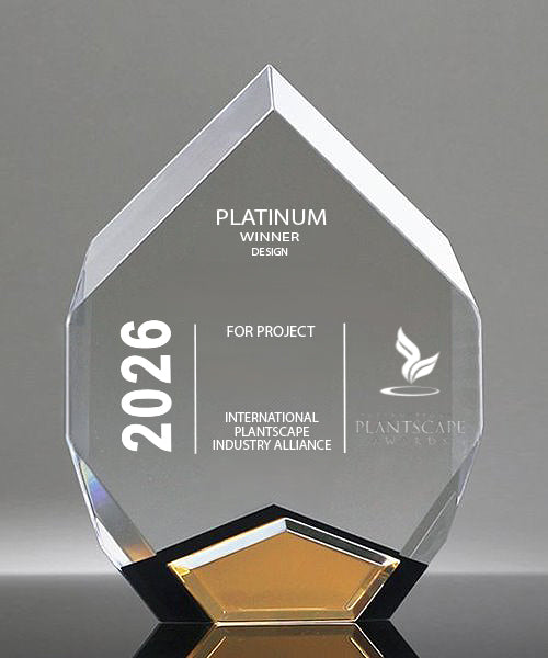 2026 International Plantscape Award Platinum Duplicate Size: Size: 9"H x 7"W x 1.5"D, Weight: 3.5 Lbs. Platinum award - Includes shipping.